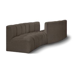 Arc Brown Boucle Fabric Modular Sofa