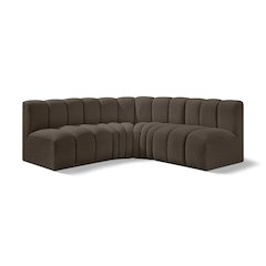 Arc Brown Boucle Fabric Modular Sofa