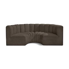 Arc Brown Boucle Fabric Modular Sofa