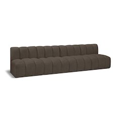 Arc Brown Boucle Fabric Modular Sofa