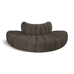 Arc Brown Boucle Fabric Modular Sofa