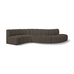 Arc Brown Boucle Fabric Modular Sofa