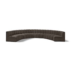 Arc Brown Boucle Fabric Modular Sofa