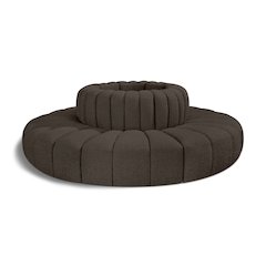 Arc Brown Boucle Fabric Modular Sofa