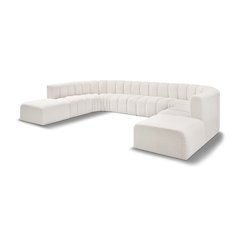 Arc Cream Boucle Fabric Modular Sofa