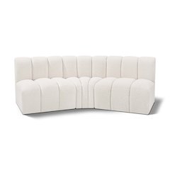 Arc Cream Boucle Fabric Modular Sofa