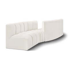 Arc Cream Boucle Fabric Modular Sofa