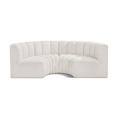 Arc Cream Boucle Fabric Modular Sofa