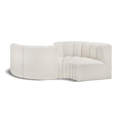 Arc Cream Boucle Fabric Modular Sofa