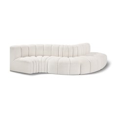 Arc Cream Boucle Fabric Modular Sofa