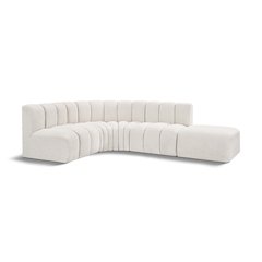 Arc Cream Boucle Fabric Modular Sofa