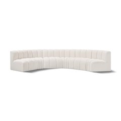Arc Cream Boucle Fabric Modular Sofa