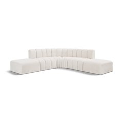 Arc Cream Boucle Fabric Modular Sofa