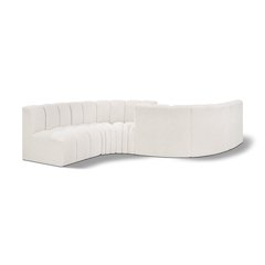 Arc Cream Boucle Fabric Modular Sofa