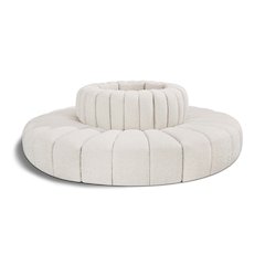 Arc Cream Boucle Fabric Modular Sofa