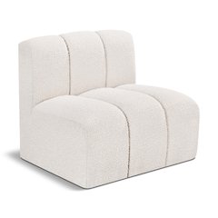 Arc Cream Boucle Fabric Straight Chair