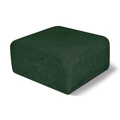 Arc Green Boucle Fabric Ottoman