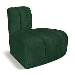 Arc Green Boucle Fabric Reverse Corner