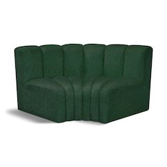 Arc Green Boucle Fabric Modular Sofa