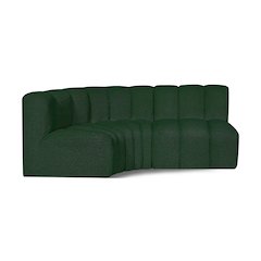 Arc Green Boucle Fabric Modular Sofa