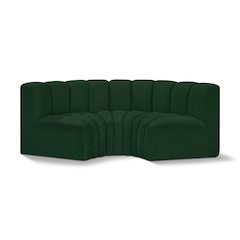 Arc Green Boucle Fabric Modular Sofa