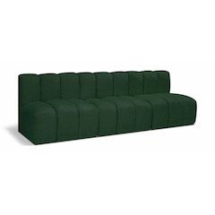 Arc Green Boucle Fabric Modular Sofa