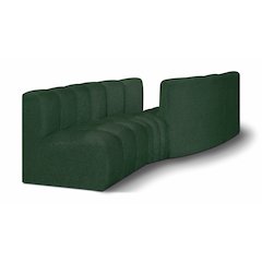 Arc Green Boucle Fabric Modular Sofa