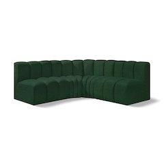 Arc Green Boucle Fabric Modular Sofa