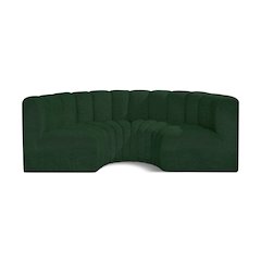 Arc Green Boucle Fabric Modular Sofa