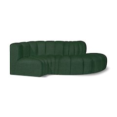 Arc Green Boucle Fabric Modular Sofa