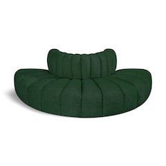 Arc Green Boucle Fabric Modular Sofa