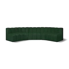 Arc Green Boucle Fabric Modular Sofa
