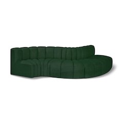 Arc Green Boucle Fabric Modular Sofa