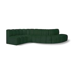Arc Green Boucle Fabric Modular Sofa