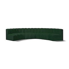 Arc Green Boucle Fabric Modular Sofa