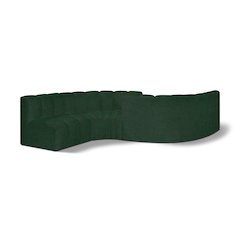 Arc Green Boucle Fabric Modular Sofa
