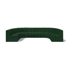 Arc Green Boucle Fabric Modular Sofa