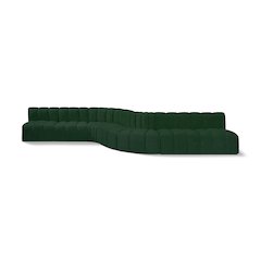 Arc Green Boucle Fabric Modular Sofa