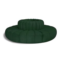 Arc Green Boucle Fabric Modular Sofa
