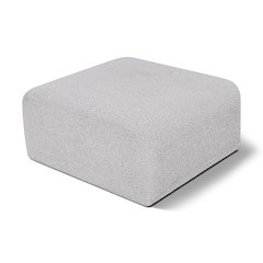 Arc Grey Boucle Fabric Ottoman