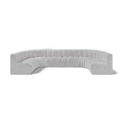 Arc Grey Boucle Fabric Modular Sofa