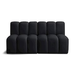 Arc Black Velvet Modular Sofa