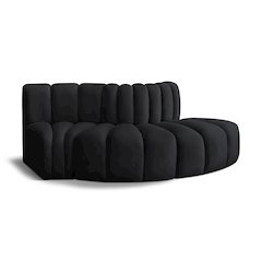 Arc Black Velvet Modular Sofa