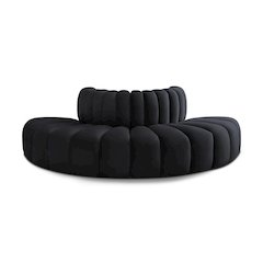 Arc Black Velvet Modular Sofa