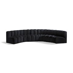 Arc Black Velvet Modular Sofa