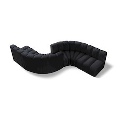 Arc Black Velvet Modular Sofa