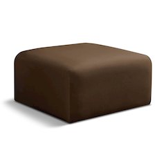 Arc Brown Velvet Ottoman