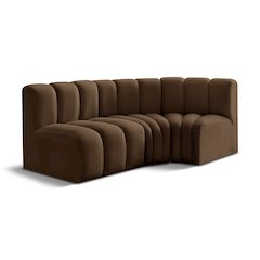 Arc Brown Velvet Modular Sofa