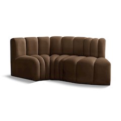 Arc Brown Velvet Modular Sofa