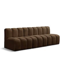 Arc Brown Velvet Modular Sofa